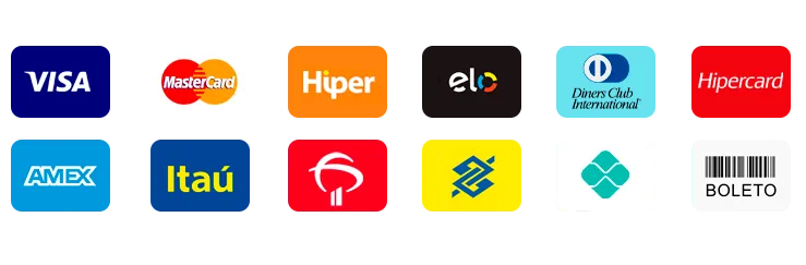 Formas de pagamento aceitas